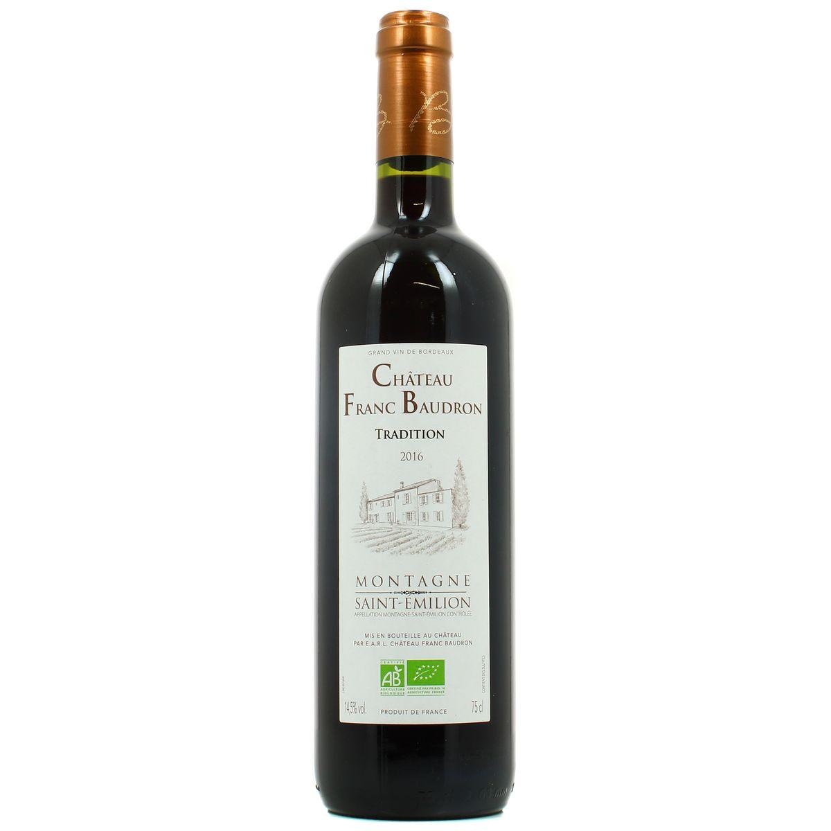 Montagne Saint-Emilion AOP - Château Franc Baudron BIO