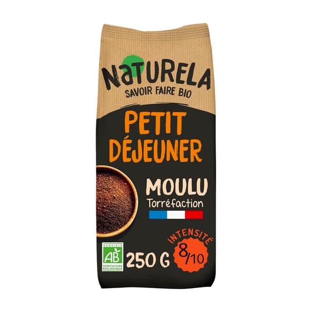 3700110001801 - Naturela - Café moulu Petit Déjeuner intensité 8 bio