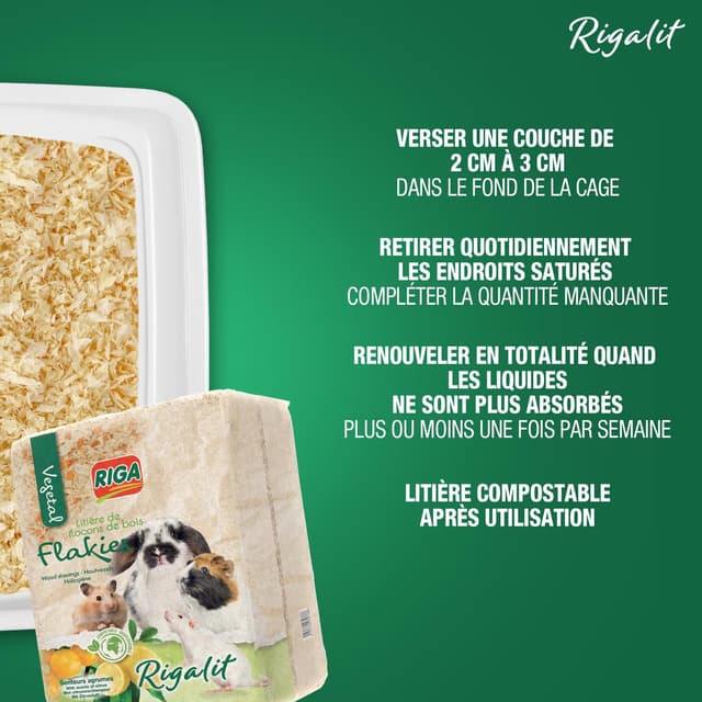 3166780742701 - Riga Flakies - Litière floconnée senteurs agrume pour rongeur