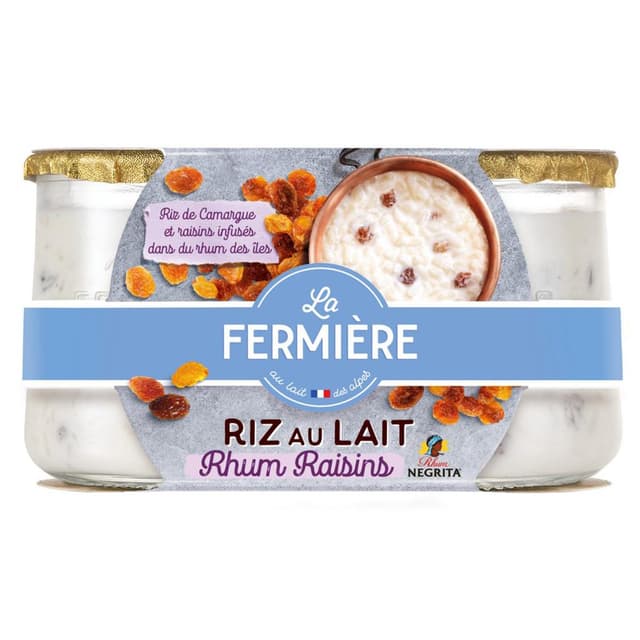 3279231503001 - La Fermière - Riz au lait, au rhum des îles et aux raisins