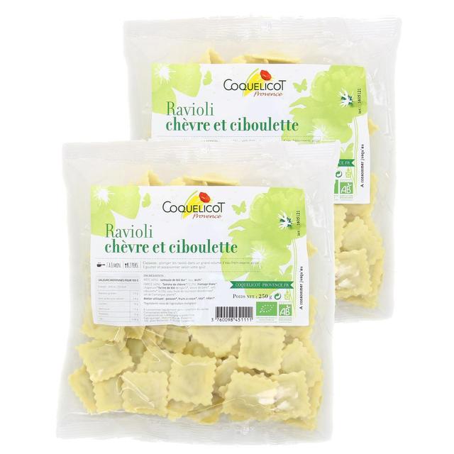 2050000306501 - Coquelicot Provence - Raviolis Chèvre et Ciboulette Bio