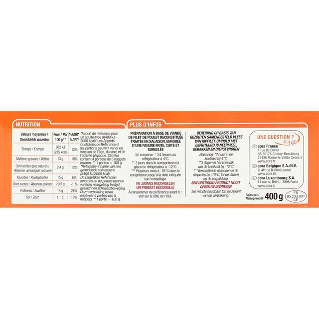 3257986856801 - Cora - 20 Nuggets de poulet