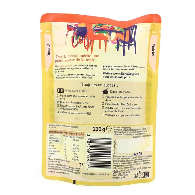 3487400007001 - Ben's Original - Riz Micro-Onde Express Citron Romarin