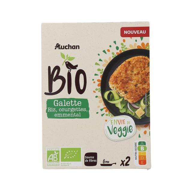 3596710517701 - Auchan BIO - Galettes Riz Courgettes Emmental Bio
