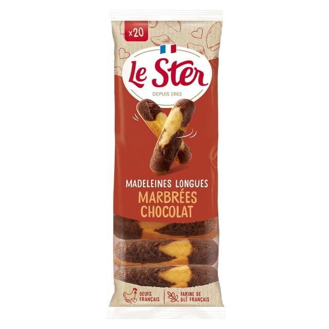 3252755250002 - Le Ster - Madeleines Longues Marbré Chocolat 