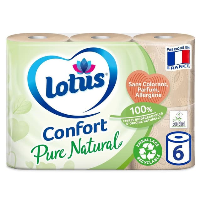 7322541200002 - Lotus - Papier toilette - Pure Natural Ecolabel