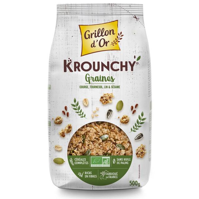 3421557920202 - Grillon Or - Mes krounchy graines bio courge, tournesol, lin et sésame