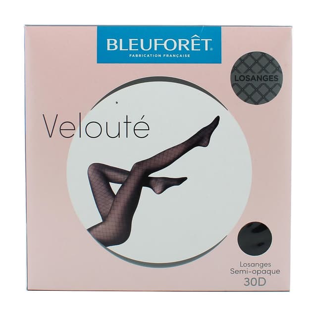 3501356310302 - Bleuforêt - Collant semi opaque Losange Noir 30D