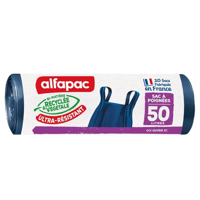 3232767410502 - Alfapac - Sacs poubelle a poignée 50L