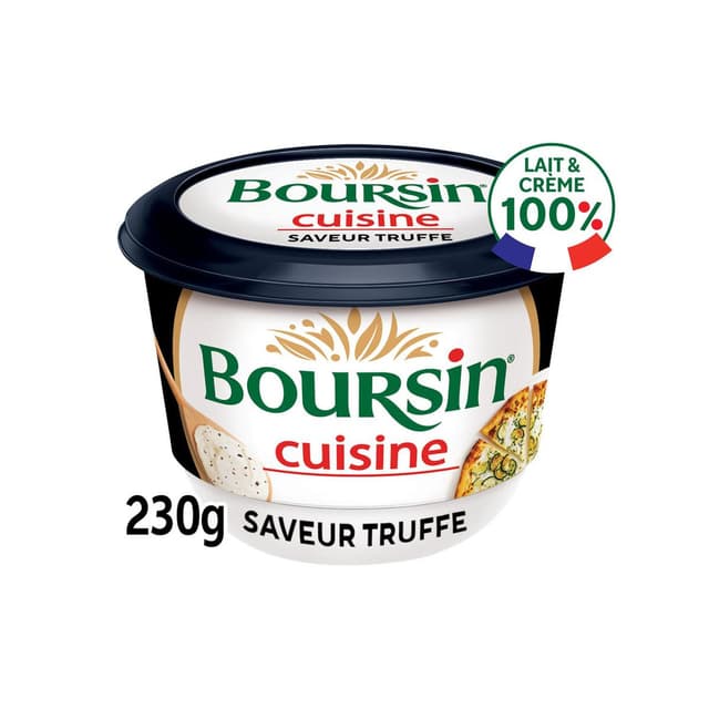 3073781221602 - Boursin Cuisine - Fromage à cuisiner saveur Truffe