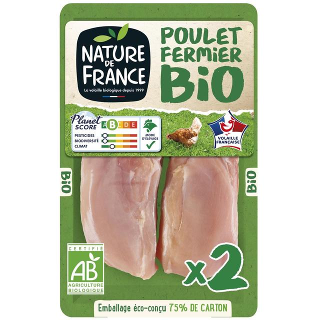 3422210452702 - Nature De France - Escalopes Fines de Poulet Fermier Bio