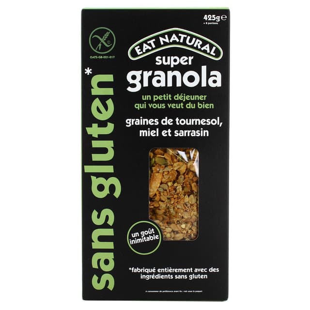5013803996802 - Eat Natural  - Super granola graines de tournesol, miel et sarrasin