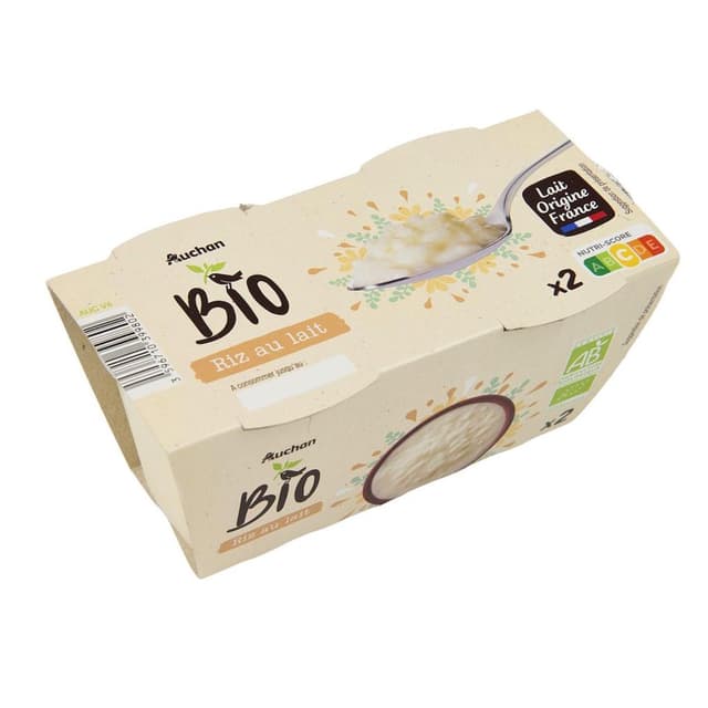 3596710399802 - Auchan BIO - Riz au lait 