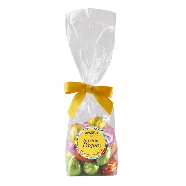 3474341100403 - Chocolaterie Monbana - Sachet d'oeufs en chocolat fourrés au praliné 