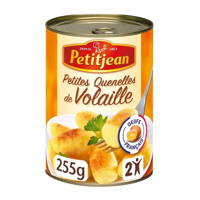 3038353910803 - Petitjean - Petites Quenelles de Volaille au naturel en conserve pour 2