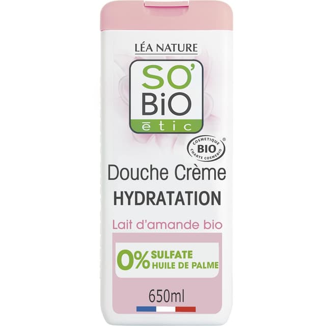 3517360021103 - SO'BIO ETIC - Crème de douche HYDRATATION au lait d'Amande douce bio