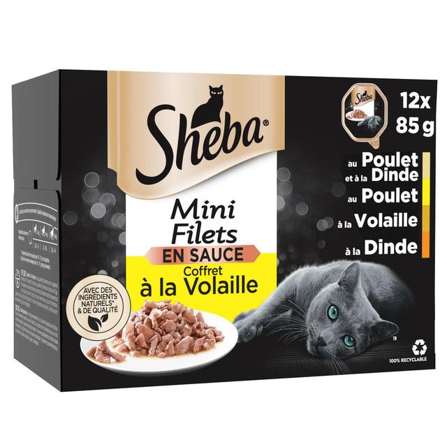 3065890122703 - Sheba - Mini Filets - Sachets en Sauce Coffret Volaille pour chat adulte