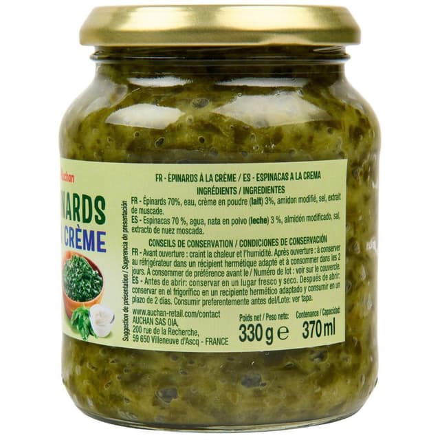 3596710463503 - Auchan - Epinard à la crème