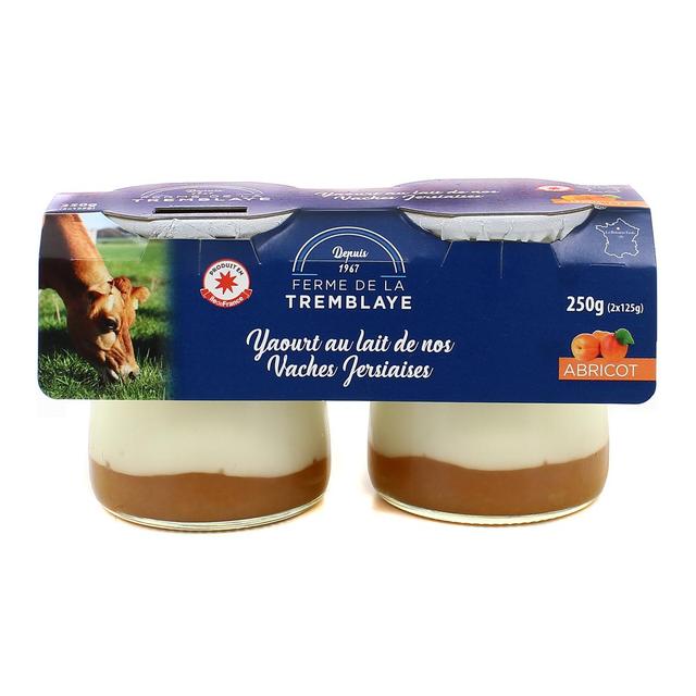 3565430004303 - La Ferme de la Tremblaye - Yaourt fermier abricot au lait de vache Jersiaise