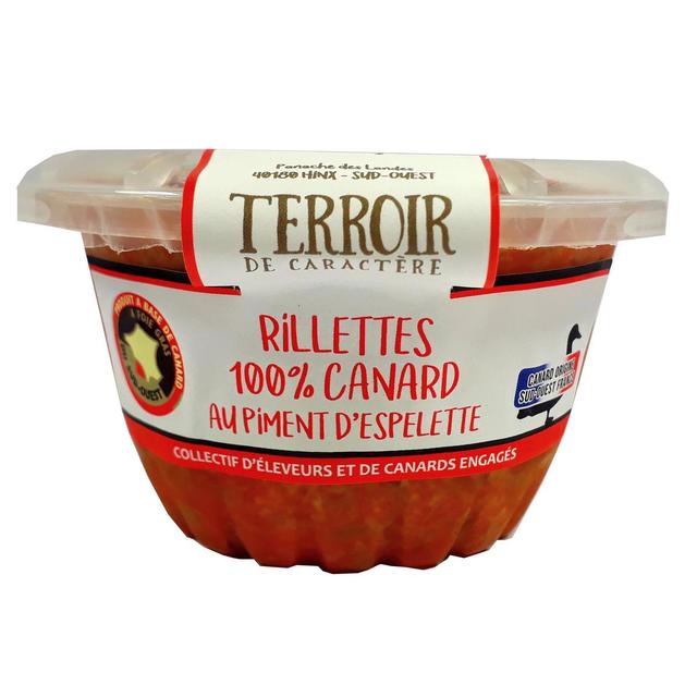 3356650006303 - Terroir de Caractère - Rillettes 100% Canard de Tradition au Piment d'Espelette