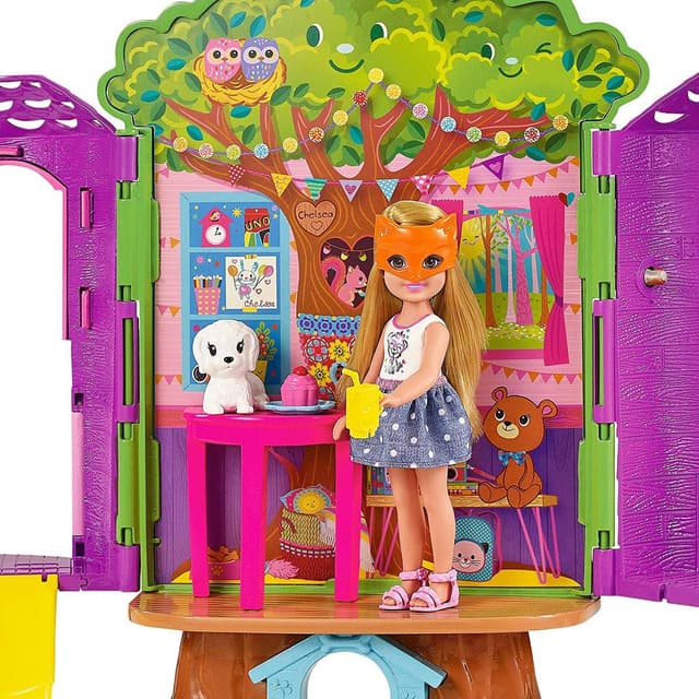 0887961607703 - Barbie - Mattel - Chelsea et sa cabane dans les arbres- Barbie