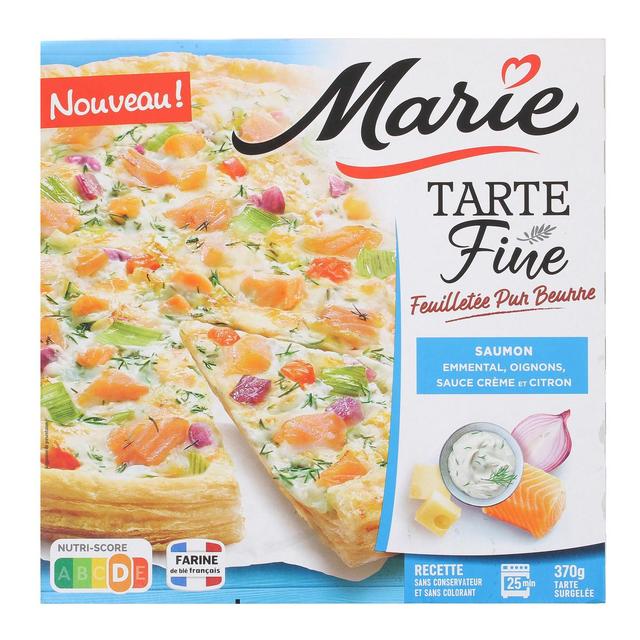 3248830000204 - Marie - Tarte fine Saumon, Emmental, Oignons, Sauce crème et citron