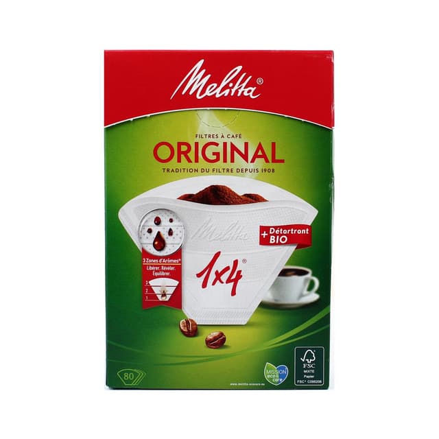 4006508200504 - Melitta - Filtres 1x4 classic avec détartrant