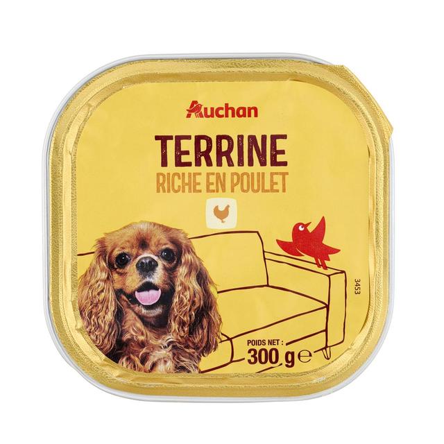 3596710541904 - Auchan - Barquette terrine riche en poulet pour chien
