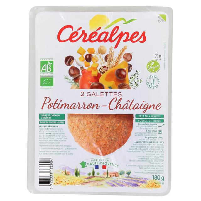3472331172904 - Céréalpes - Galettes de Céréales Potimarron/Châtaigne Bio