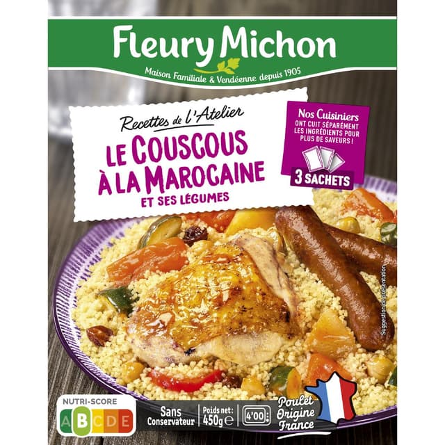 3302741843104 - Fleury Michon - Couscous à la Marocaine et ses Petits Légumes