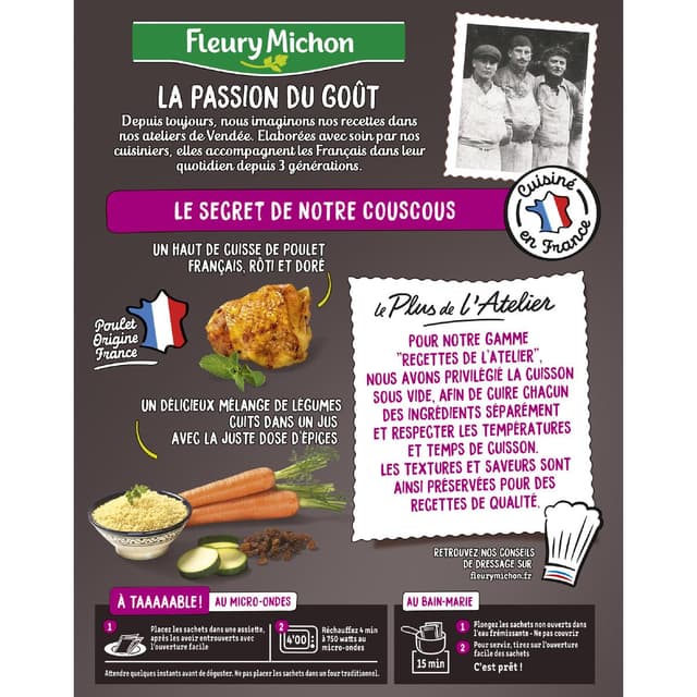 3302741843104 - Fleury Michon - Couscous à la Marocaine et ses Petits Légumes