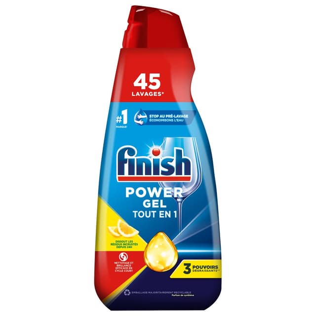 3665468403304 - Finish - Gel Lave-Vaisselle Power Tout En 1 Citron