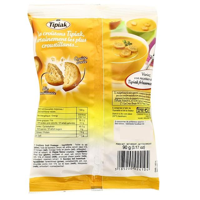 3185200024104 - Tipiak - Croûtons croustillants goût fromage