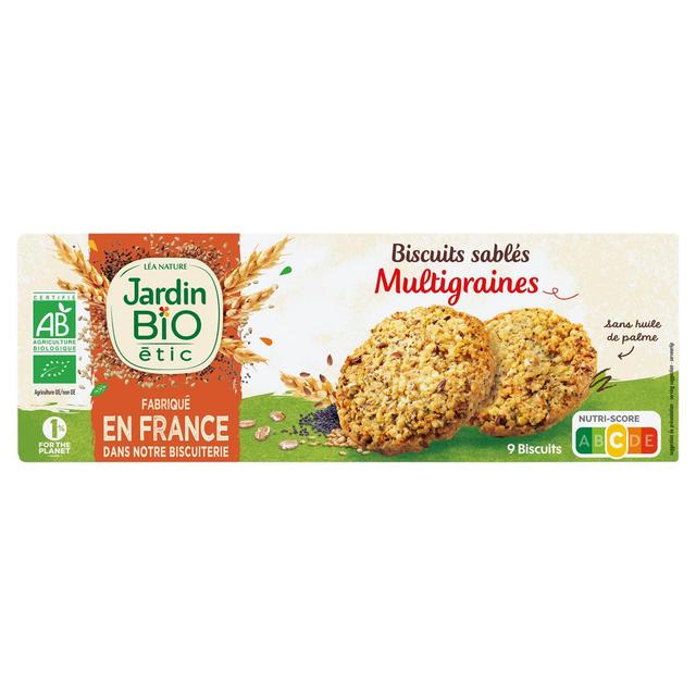 3456300014204 - Jardin Bio Etic - 9 Biscuits Sablés Multigraines 
