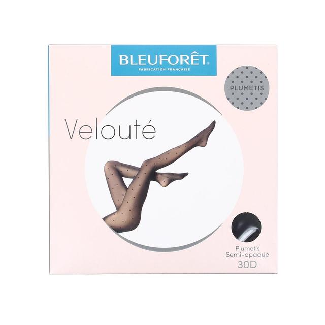 3501356284504 - Bleuforêt - Collant semi opaque Plumetis Noir 30D