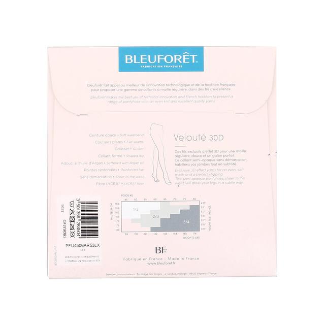 3501356284504 - Bleuforêt - Collant semi opaque Plumetis Noir 30D