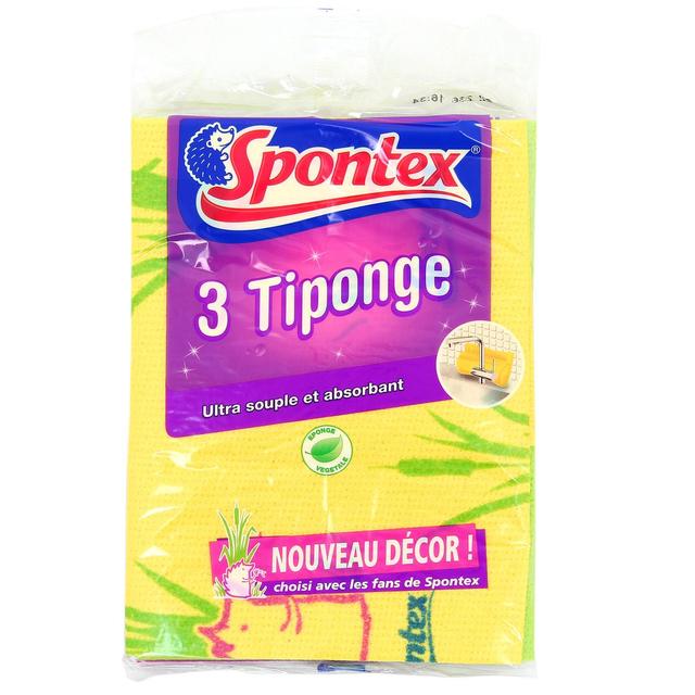 3011261025104 - Spontex - Eponges tissu tiponge extra souple