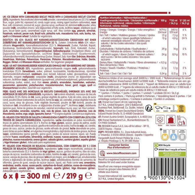 5900130045504 - Lotus Biscoff - Bâtonnets glacés caramel aux éclats de biscuits Biscoff