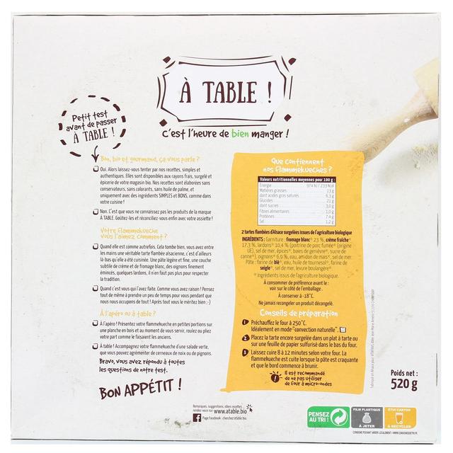 3760099537104 - A Table - 2 Flammekueche bio 2x260g