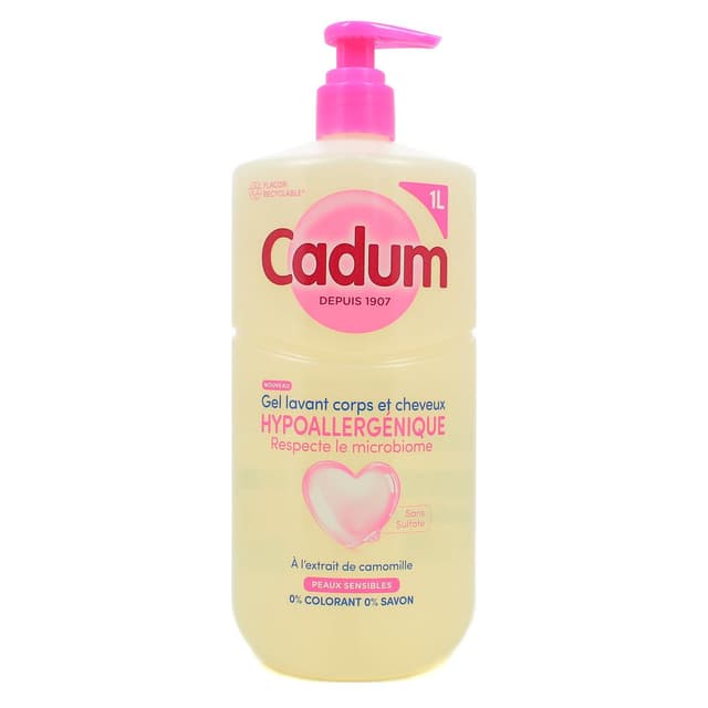 3600551187204 - Cadum - Gel lavant corps et cheveux hypoallergénique