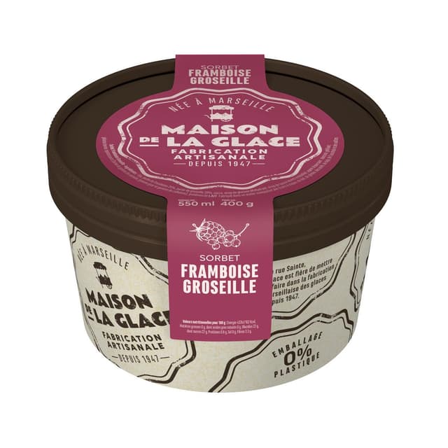 3760124197204 - Maison de la Glace - Sorbet Framboise Groseille