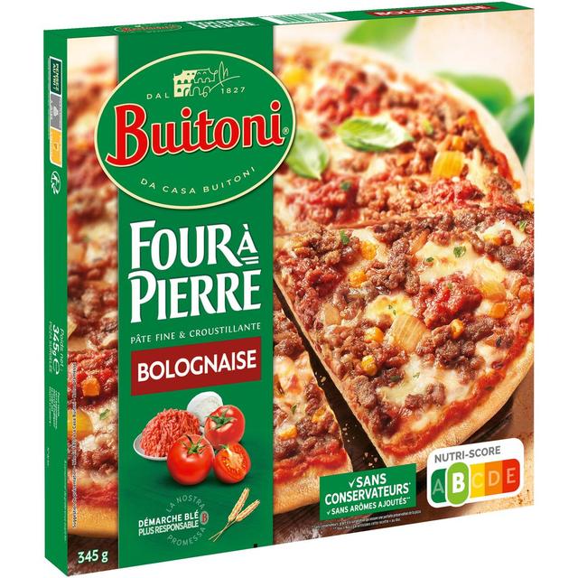 7613039967904 - Buitoni Four à pierre - Pizza bolognaise Viande de boeuf cuisinée tomates fromage