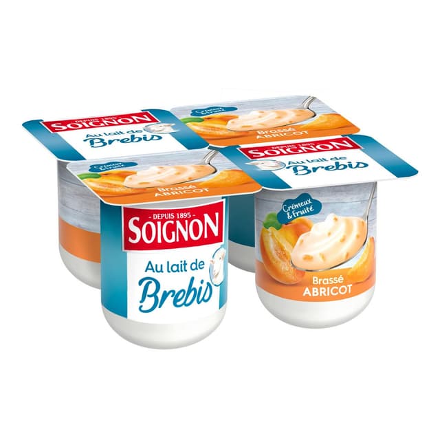 3523230039604 - Soignon - Brassé au lait de Brebis abricot
