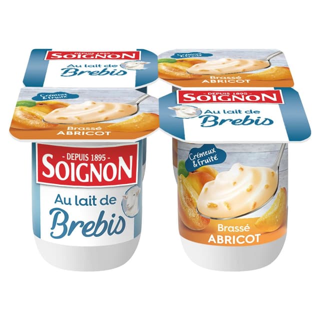 3523230039604 - Soignon - Brassé au lait de Brebis abricot