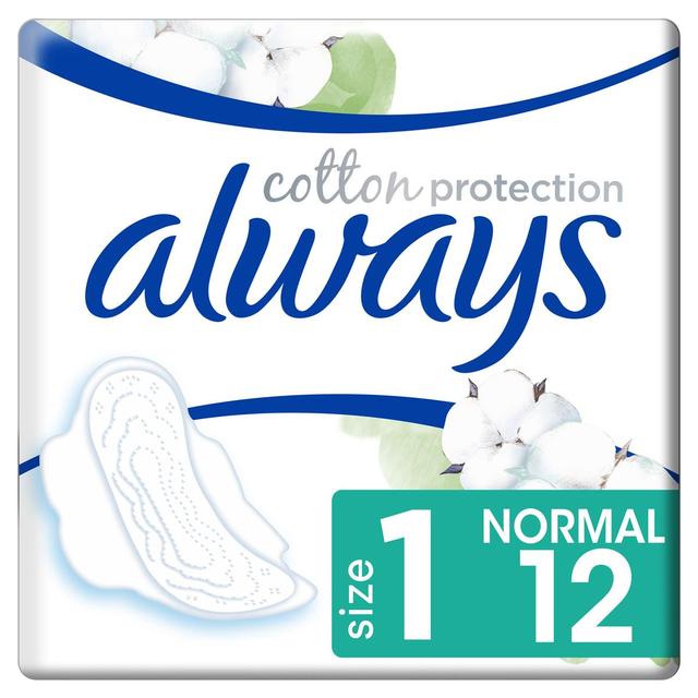 8001841479804 - Always - Serviettes hygiéniques avec ailettes taille 1- Always Cotton Protection Ultra Normal 