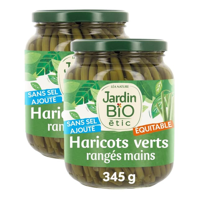 2050000419904 - Jardin Bio Etic - Haricots Verts Extra fins cueillis et rangés mains Bio sans sel ajouté