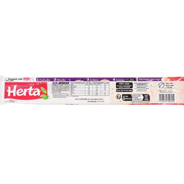 3154230600305 - Herta - Pâte Feuilletée -30% de matière Grasse, Tarte en Or