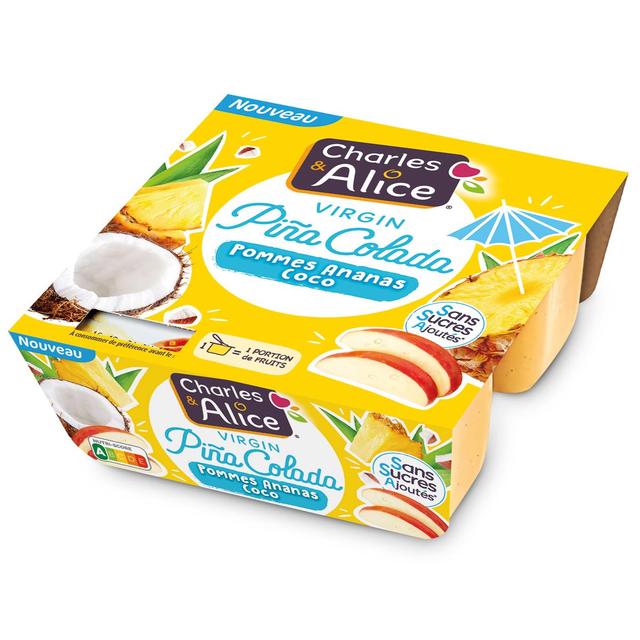 3297760080305 - Charles et Alice - Compote virgin Pina Colada sans sucre ajouté