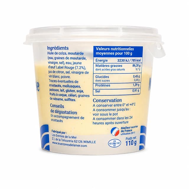 3302100003705 - Les Entrées De La Mer - Mayonnaise