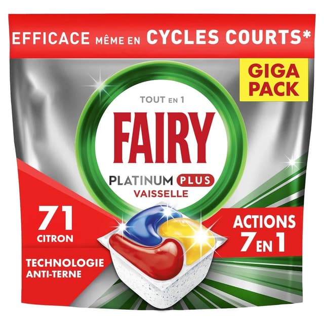 8700216254205 - FAIRY - Capsules Lave-vaisselle Anti-Terne Citron Platinum Plus